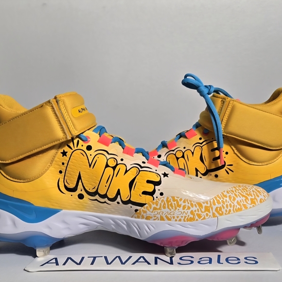 Rare Nike x RBI Alpha Huarache Elite 4 Men 13 Baseball Cleats FZ7344-700100% main image 4